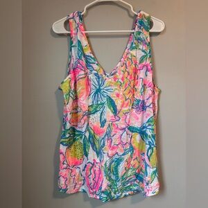 Lilly Pulitzer Gigi Cotton Tank in Multi Fiesta Bamba